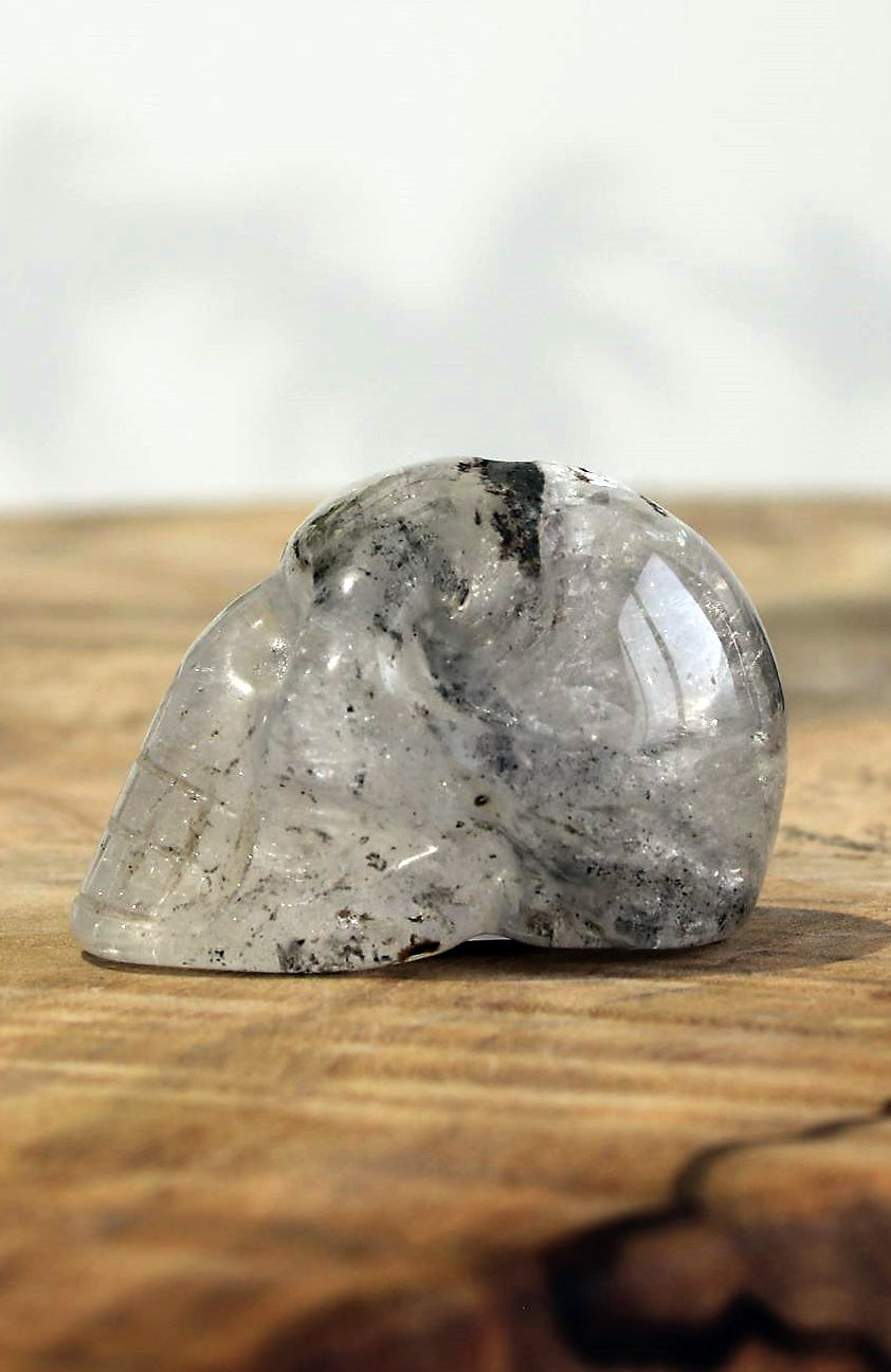 Black Tibetan Quartz Skull AA